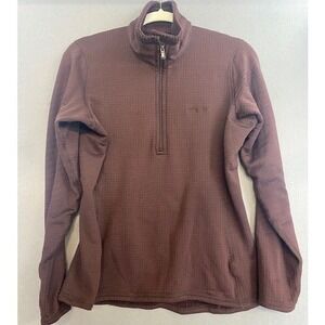 Patagonia R1 Regulator Fleece Quarter Zip Pullover Brown Womens Medium 40115F9